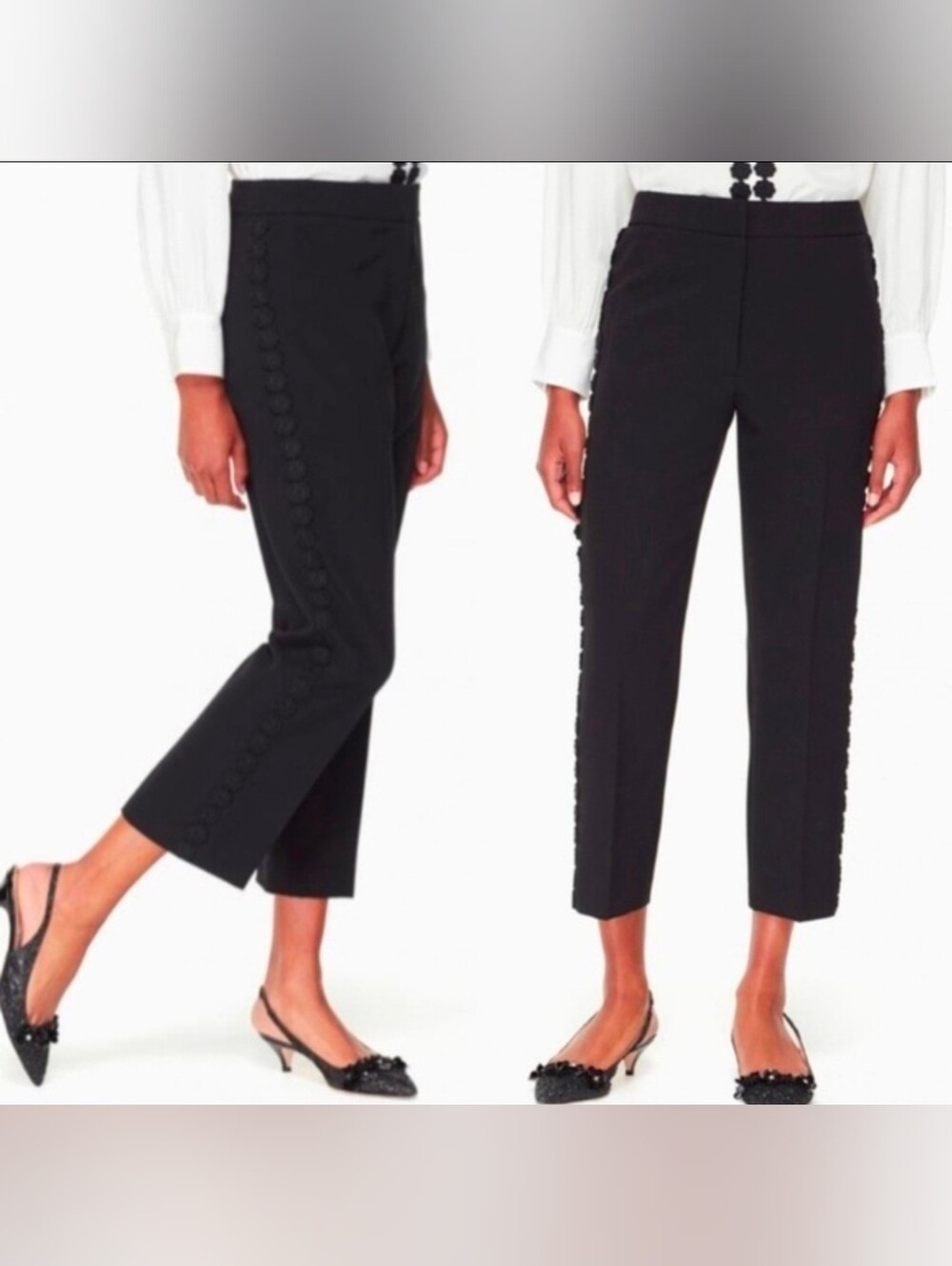 Kate Spade "Checking In" Black Lace Pants (8)
